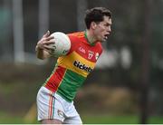 30 December 2017; Brendan Murphy of Carlow during the Bord na Móna O'Byrne Cup Group 3 First Round match between Wicklow and Carlow at Bray Emmets GAA Club, Bray in Wicklow. Photo by Matt Browne/Sportsfile