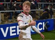 1 January 2018; Rob Lyttle of Ulster, who scored the injury time bonus point try, after the Guinness PRO14 Round 12 match between Ulster and Munster at Kingspan Stadium in Belfast. Photo by Oliver McVeigh/Sportsfile