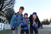 1 January 2018; Leinster supporters from left, Elliot Davis from Kildare with Tiarnan and Odhran Rowley from Drogheda ahead of the Guinness PRO14 Round 12 match between Leinster and Connacht at the RDS Arena in Dublin. Photo by Eóin Noonan/Sportsfile
