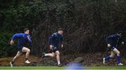 2 January 2018; Conor O'Brien, left, Robbie Henshaw, centre, and Barry Daly during Leinster Rugby squad training at UCD in Dublin. Photo by Ramsey Cardy/Sportsfile