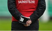 30 December 2017; A detailed view of a managers bib and notepad before the Bord na Móna O’Byrne Cup Group 1 First Round match between Offaly and Wexford at Bord na Móna O'Connor Park in Tullamore, Co Offaly. Photo by Piaras Ó Mídheach/Sportsfile