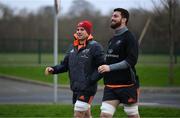 3 January 2018; CJ Stander and Jean Kleyn arrive for Munster Rugby squad training at the University of Limerick in Limerick. Photo by Diarmuid Greene/Sportsfile