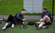 3 January 2018; Conor Murray and Stephen Archer prepare for Munster Rugby squad training at the University of Limerick in Limerick. Photo by Diarmuid Greene/Sportsfile