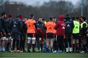 3 January 2018; CJ Stander speaks to his team-mates during Munster Rugby squad training at the University of Limerick in Limerick. Photo by Diarmuid Greene/Sportsfile