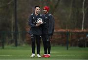 3 January 2018; Conor Murray and Simon Zebo during Munster Rugby squad training at the University of Limerick in Limerick. Photo by Diarmuid Greene/Sportsfile