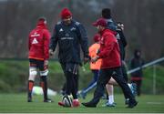 3 January 2018; Simon Zebo with defence coach JP Ferreira during Munster Rugby squad training at the University of Limerick in Limerick. Photo by Diarmuid Greene/Sportsfile