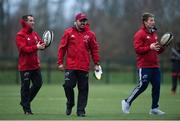 3 January 2018; Strength and conditioning coach Adam Sheehan, defence coach JP Ferreira, and forwards coach Jerry Flannery during Munster Rugby squad training at the University of Limerick in Limerick. Photo by Diarmuid Greene/Sportsfile