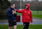 3 January 2018; Stephen Fitzgerald with head of athletic performance Aled Walters during Munster Rugby squad training at the University of Limerick in Limerick. Photo by Diarmuid Greene/Sportsfile