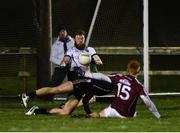 3 January 2018; Aidan Devaney of Sligo makes a save following a shot from Adrian Varley of Galway during the Connacht FBD League Round 1 match between Sligo and Galway at the Connacht GAA Centre in Bekan, Co. Mayo. Photo by Seb Daly/Sportsfile