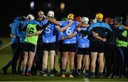 3 January 2018; Dublin manager Pat Gilroy speaks to his players prior to the Bord na Mona Walsh Cup Group 3 Second Round match between Meath and Dublin at Abbotstown GAA Pitches in Abbotstown, Dublin. Photo by Stephen McCarthy/Sportsfile