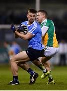 3 January 2018; Sean McMahon of Dublin in action against Anton Sullivan of Offaly during the Bord na Mona O'Byrne Cup Group 1 Second Round match between Dublin and Offaly at Parnell Park in Dublin. Photo by David Fitzgerald/Sportsfile
