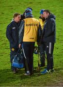 3 January 2018; Laois manager Eamonn Kelly, right, and his backroom team after the Bord na Mona Walsh Cup Group 2 Second Round match between Laois and Kilkenny at O’Moore Park in Portlaoise, Co Laois. Photo by Piaras Ó Mídheach/Sportsfile