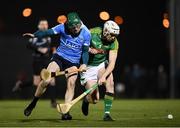 3 January 2018; Tom Connolly of Dublin in action against Damien Healy of Meath during the Bord na Mona Walsh Cup Group 3 Second Round match between Meath and Dublin at Abbotstown GAA Pitches in Abbotstown, Dublin. Photo by Stephen McCarthy/Sportsfile