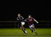 3 January 2018; Eoin McHugh of Sligo in action against Frankie Burke of Galway during the Connacht FBD League Round 1 match between Sligo and Galway at the Connacht GAA Centre in Bekan, Co. Mayo. Photo by Seb Daly/Sportsfile