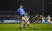 3 January 2018; Kevin Callaghan of Dublin in action against Paul McConway of Offaly during the Bord na Mona O'Byrne Cup Group 1 Second Round match between Dublin and Offaly at Parnell Park in Dublin. Photo by David Fitzgerald/Sportsfile
