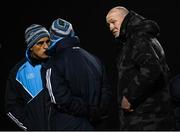 3 January 2018; Dublin manager Pat Gilroy, right, and selector Anthony Cunningham, left, during the Bord na Mona Walsh Cup Group 3 Second Round match between Meath and Dublin at Abbotstown GAA Pitches in Abbotstown, Dublin. Photo by Stephen McCarthy/Sportsfile