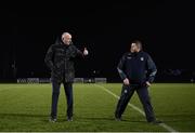 3 January 2018; Dublin manager Pat Gilroy, left, and Meath manager Nick Fitzgerald following the Bord na Mona Walsh Cup Group 3 Second Round match between Meath and Dublin at Abbotstown GAA Pitches in Abbotstown, Dublin. Photo by Stephen McCarthy/Sportsfile