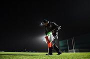 3 January 2018; Abbotstown Gaelic Games facility grounds staff Terry McHugh collects the flags following the Bord na Mona Walsh Cup Group 3 Second Round match between Meath and Dublin at Abbotstown GAA Pitches in Abbotstown, Dublin. Photo by Stephen McCarthy/Sportsfile