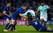 1 January 2018; Denis Coulson of Connacht is tackled by Sean Cronin and Max Deegan of Leinster during the Guinness PRO14 Round 12 match between Leinster and Connacht at the RDS Arena in Dublin. Photo by Brendan Moran/Sportsfile