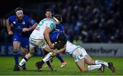 1 January 2018; Ian Nagle of Leinster in action against James Cannon and Tom McCartney of Connacht during the Guinness PRO14 Round 12 match between Leinster and Connacht at the RDS Arena in Dublin. Photo by Brendan Moran/Sportsfile