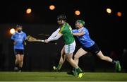 3 January 2018; Darragh Kelly of Meath in action against Fergal Whitely of Dublin during the Bord na Mona Walsh Cup Group 3 Second Round match between Meath and Dublin at Abbotstown GAA Pitches in Abbotstown, Dublin. Photo by Stephen McCarthy/Sportsfile