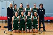 6 January 2018; The Meteors squad prior to the Hula Hoops NICC Women’s National Cup semi-final match between Meteors and Killester at UCC Arena in Cork. Photo by Brendan Moran/Sportsfile