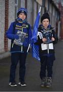6 January 2018; Leinster supporters Jack Casey, left, age 9, and brother Sam, age 7, from Blackrock, Dublin, ahead of the Guinness PRO14 Round 13 match between Leinster and Ulster at the RDS Arena in Dublin. Photo by Seb Daly/Sportsfile