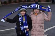6 January 2018; Leinster supporters William Coogan, age 7, and Emma Harmon, age 8, from Kiltegan, Co. Wicklow, ahead of the Guinness PRO14 Round 13 match between Leinster and Ulster at the RDS Arena in Dublin. Photo by Seb Daly/Sportsfile