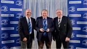 6 January 2018; The Seán O'Brien Hall of Fame nominee for the Midlands Area Tom Cox, of Longford RFC, is presented with his award by Leinster Rugby President Niall Rynne, left, and IRFU President Philip Orr at the Leinster Rugby Junior lunch. This is the first time such a lunch has been held in celebration of Junior Rugby in Leinster and the inaugural Seán O’Brien Hall of Fame Award was presented to North Midlands Area Nominee Joe Kavanagh from Naas RFC. The event took place in the Ballsbridge Hotel in Dublin. Photo by Piaras Ó Mídheach/Sportsfile