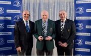 6 January 2018; Inaugural Seán O’Brien Hall of Fame Award winner Joe Kavanagh, North Midlands Area Nominee, of Naas RFC, is presented with his award by Leinster Rugby President Niall Rynne, left, and IRFU President Philip Orr. This is the first time such a lunch has been held in celebration of Junior Rugby in Leinster and the inaugural Seán O’Brien Hall of Fame Award was presented to North Midlands Area Nominee Joe Kavanagh from Naas RFC. The event took place in the Ballsbridge Hotel in Dublin. Photo by Piaras Ó Mídheach/Sportsfile