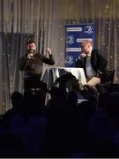 6 January 2018; Ireland defence coach Andy Farrell, left, and Philip Lawlor, Leinster Rugby, during a Q&A session at the Leinster Rugby Junior lunch. This is the first time such a lunch has been held in celebration of Junior Rugby in Leinster and the inaugural Seán O’Brien Hall of Fame Award was presented to North Midlands Area Nominee Joe Kavanagh from Naas RFC. The event took place in the Ballsbridge Hotel in Dublin. Photo by Piaras Ó Mídheach/Sportsfile