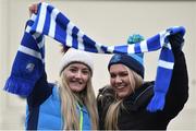 6 January 2018; Leinster supporters Sophie Hamilton, left, and Niamh Young ahead of the Guinness PRO14 Round 13 match between Leinster and Ulster at the RDS Arena in Dublin. Photo by David Fitzgerald/Sportsfile