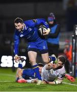 6 January 2018; Barry Daly of Leinster is tackled by Stuart McCloskey of Ulster during the Guinness PRO14 Round 13 match between Leinster and Ulster at the RDS Arena in Dublin. Photo by David Fitzgerald/Sportsfile