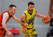 6 January 2018; Conor Meany of UCD Marian in action against Paddy Sullivan of Pyrobel Killester during the Hula Hoops Men’s Pat Duffy National Cup semi-final match between Pyrobel Killester and UCD Marian at UCC Arena in Cork. Photo by Brendan Moran/Sportsfile