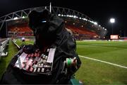 6 January 2018; A general view of a match programme on a TV camera at Thomond Park prior the Guinness PRO14 Round 13 match between Munster and Connacht at Thomond Park in Limerick. Photo by Diarmuid Greene/Sportsfile