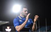 6 January 2018; Fergus McFadden of Leinster salutes the crowd following his side's victory after the Guinness PRO14 Round 13 match between Leinster and Ulster at the RDS Arena in Dublin. Photo by David Fitzgerald/Sportsfile
