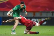 6 January 2018; Tiernan O’Halloran of Connacht is tackled by Jack O'Donoghue of Munster during the Guinness PRO14 Round 13 match between Munster and Connacht at Thomond Park in Limerick. Photo by Matt Browne/Sportsfile