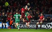 6 January 2018; Matt Healy of Connacht in action against Andrew Conway of Munster during the Guinness PRO14 Round 13 match between Munster and Connacht at Thomond Park in Limerick. Photo by Diarmuid Greene/Sportsfile