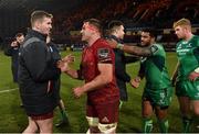 6 January 2018; Chris Farrell and CJ Stander of Munster after the Guinness PRO14 Round 13 match between Munster and Connacht at Thomond Park in Limerick. Photo by Diarmuid Greene/Sportsfile