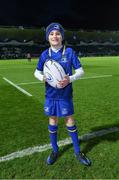 6 January 2018; Matchday mascot 10 year old Bobby McCarthy, from Rathmines, Dublin, ahead of the Guinness PRO14 Round 13 match between Leinster and Ulster at the RDS Arena in Dublin. Photo by Ramsey Cardy/Sportsfile
