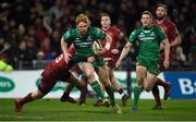 6 January 2018; Darragh Leader of Connacht is tackled by Darren Sweetnam of Munster during the Guinness PRO14 Round 13 match between Munster and Connacht at Thomond Park in Limerick. Photo by Diarmuid Greene/Sportsfile
