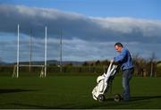 7 January 2018; Sean McGrath, from Ballinacourty, prepares the pitch prior to the McGrath Cup match between Waterford and Cork at The Gold Coast Resort in Waterford. Photo by Stephen McCarthy/Sportsfile