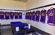 7 January 2018; Wexford team dressing room before the Bord na Mona O'Byrne Cup Group 1 Third Round match between Wexford and Dublin at St. Patricks Park in Wexford. Photo by Matt Browne/Sportsfile