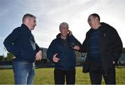 7 January 2018; Referee James Molloy, left, Connacht GAA Referees Administrator Sean Mertin, centre, and Chairman of Leitrim County Board Terence Boyle in conversation before the Connacht FBD League Round 2 match between Leitrim and Sligo was abandoned due to an unplayable pitch, at Ballinamore in Leitrim. Photo by Seb Daly/Sportsfile
