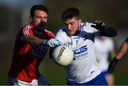 7 January 2018; Dylan Guiry of Waterford in action against John O’Rourke of Cork during the McGrath Cup match between Waterford and Cork at The Gold Coast Resort in Waterford. Photo by Stephen McCarthy/Sportsfile