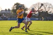 7 January 2018; David McInerney of Clare in action against Evan O'Siochan of Cork during the Co-op Superstores Munster Senior Hurling League match between Clare and Cork at Cusack Park in Clare. Photo by Diarmuid Greene/Sportsfile