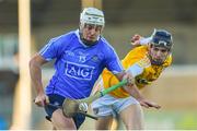 7 January 2018; Alan Moore of Dublin in action against David Kearney of Antrim during the Bord na Mona Walsh Cup Group 2 Third Round match between Dublin and Antrim at Parnell Park in Dublin. Photo by David Fitzgerald/Sportsfile