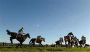 7 January 2018; Runners and riders make their way up the home straight during the Lawlor's of Naas Novice Hurdle during Horse Racing from Naas at Naas Racecourse in Kildare. Photo by Eóin Noonan/Sportsfile