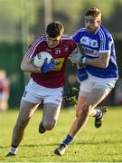 7 January 2018; Finbar Coyne of Westmeath in action against Kieran Lillis of Laois during the Bord na Mona O'Byrne Cup Group 4 Third Round match between Laois and Westmeath at Stradbally in Laois. Photo by Sam Barnes/Sportsfile