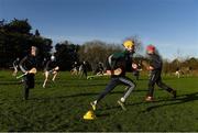 7 January 2018; Kildare players warm up on the back pitch before the Bord na Mona Walsh Cup Group 2 Third Round match between Kilkenny and Kildare at St Lachtains GAA Club, Freshford, Co. Kilkenny. Photo by Ray McManus/Sportsfile